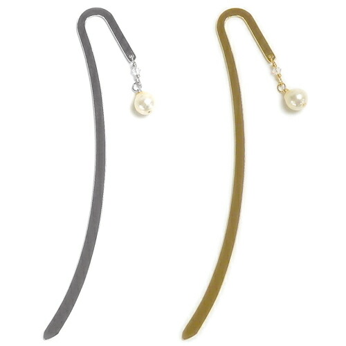 【ギフトケース入り】 しおり ブックマーカー 真珠の夫人 あこや バロック パール スワロフスキー 金属 メタル シルバーカラー ゴールドカラー 栞 アコヤ 真珠 真珠夫人