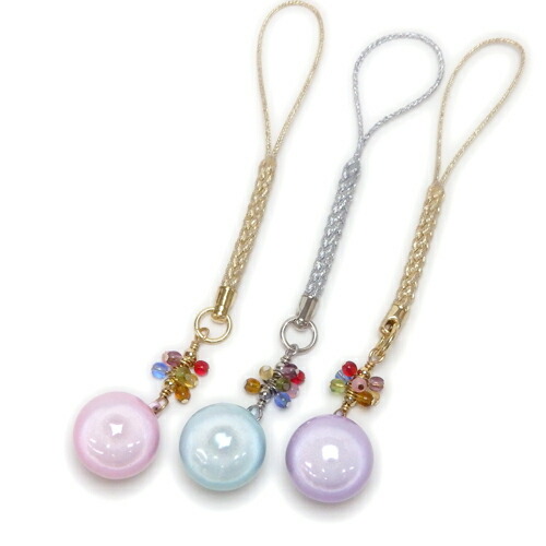 メール便 厄除け 七色 チェコビーズ 水琴鈴 カラフル 丸玉 ミュージックボール 根付 ストラップ キーホルダー 開運 ハーモニーボール ガムランボール 鈴の音