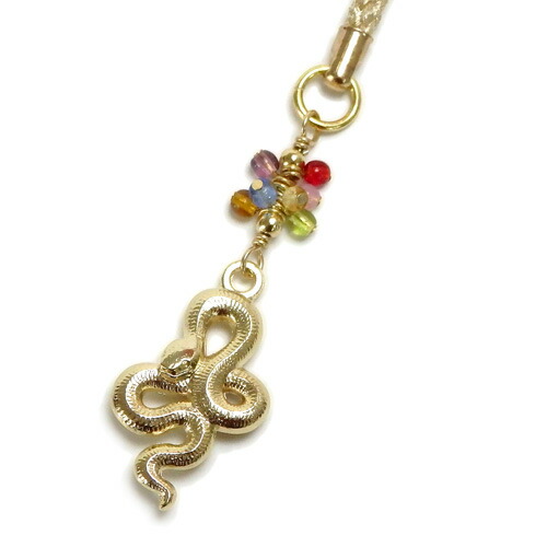 メール便 うま年 午年 根付ストラップ 厄除け 七色 ビーズ ゴールドカラー 馬 へび 干支 十二支 根付け 根付 えと 金運 蛇 ヘビ 金 巳年 金色 風水