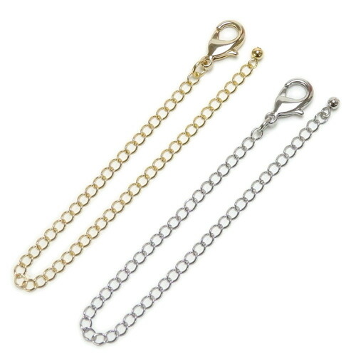 メール便 大きめ カニカン 大 超ロング アジャスター チェーン フック 金具 No.3 ネックレス延長 カニカンフック 留め金具 接続金具 真ちゅう 延長金具