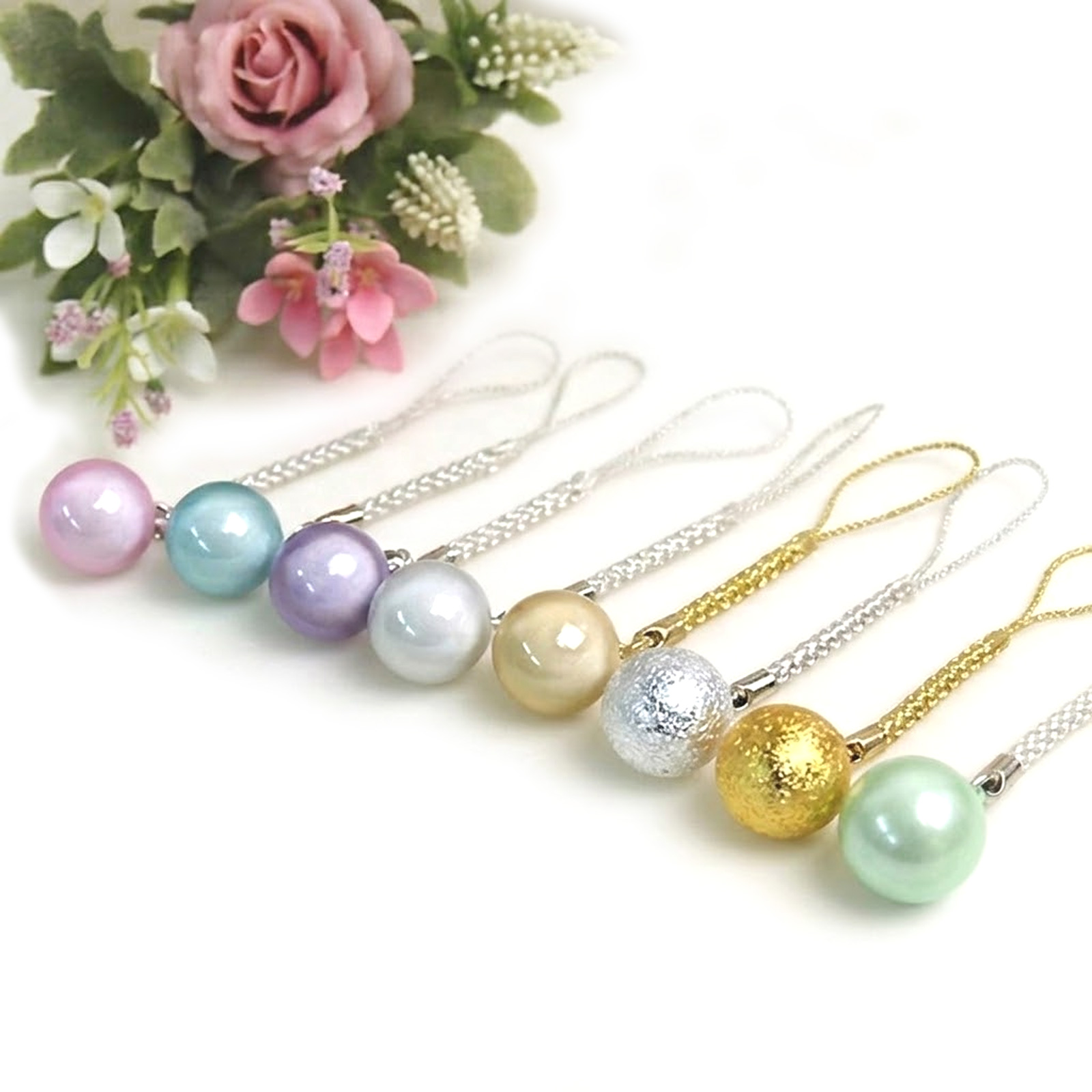 メール便 根付 根付け ストラップ 水琴鈴 カラフル 丸玉 ミュージックボール キーホルダー ハーモニーボール ガムランボール 鈴の音