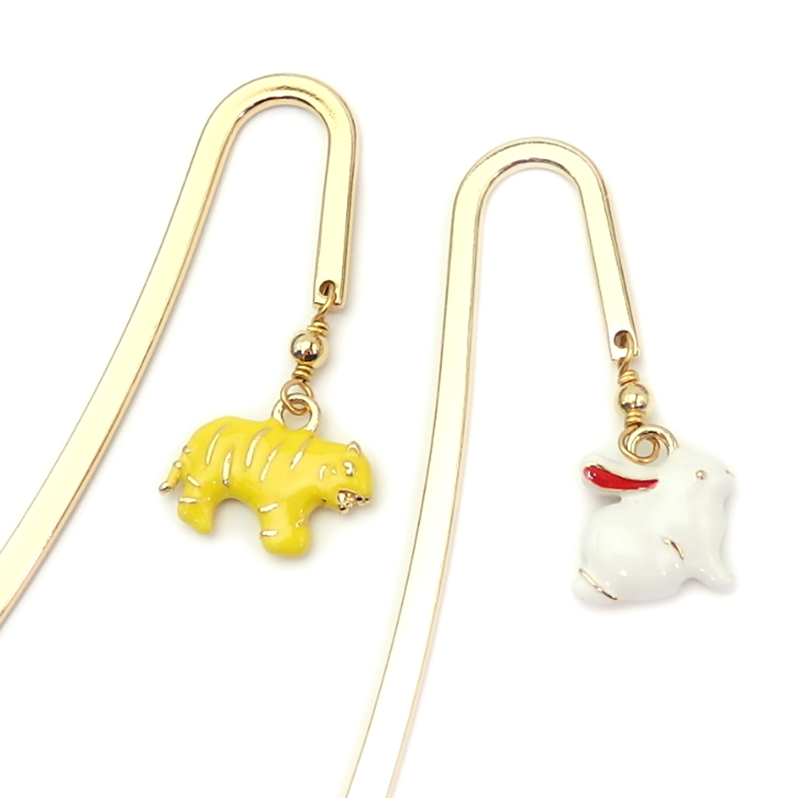 クロネコ便 ギフトケース入り しおり ブックマーカー 干支 十二支 午年 馬年 うま年 金属 メタル 栞 カード付き バレンタイン ギフトに プレゼントに